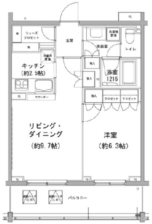 ヒューリックコート雪が谷の物件間取画像